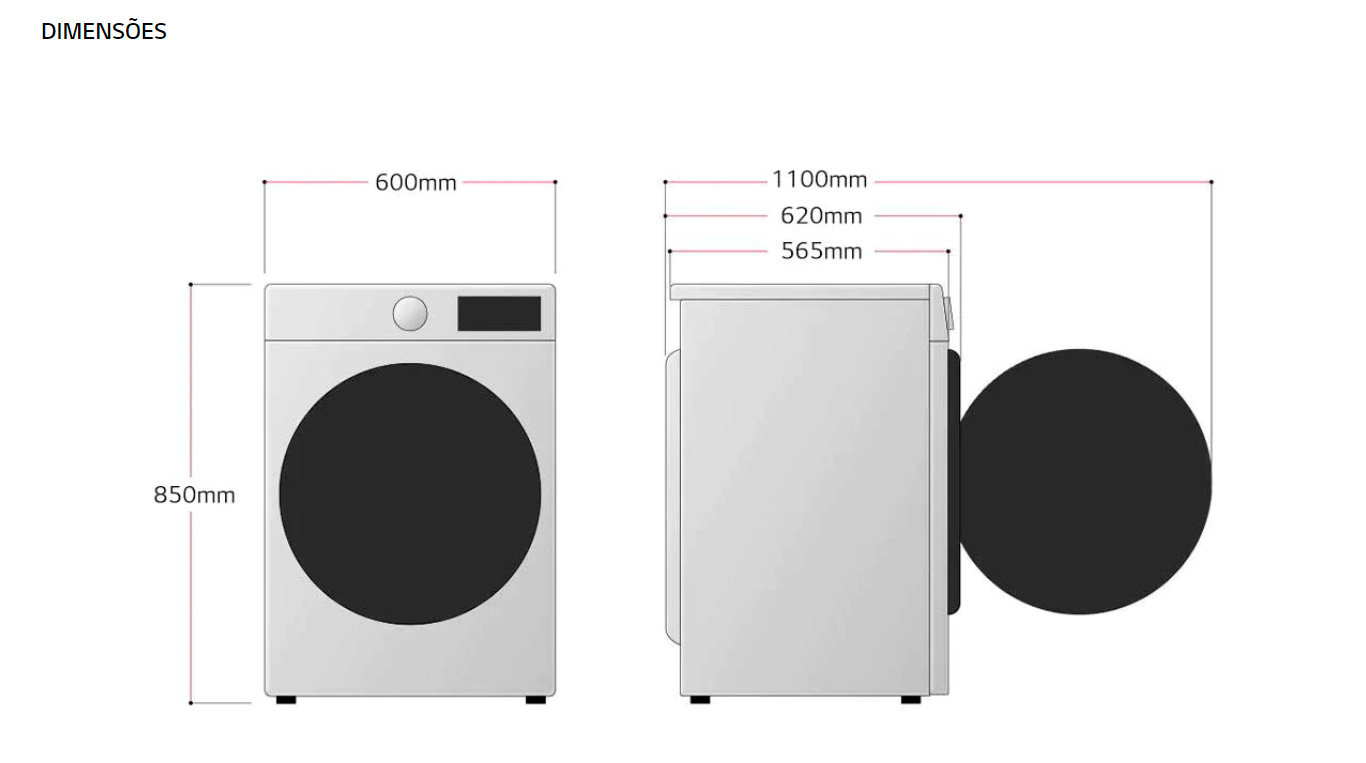 Lava e Seca LG Vivace VC4 11 Kg Aço Escovado 220V